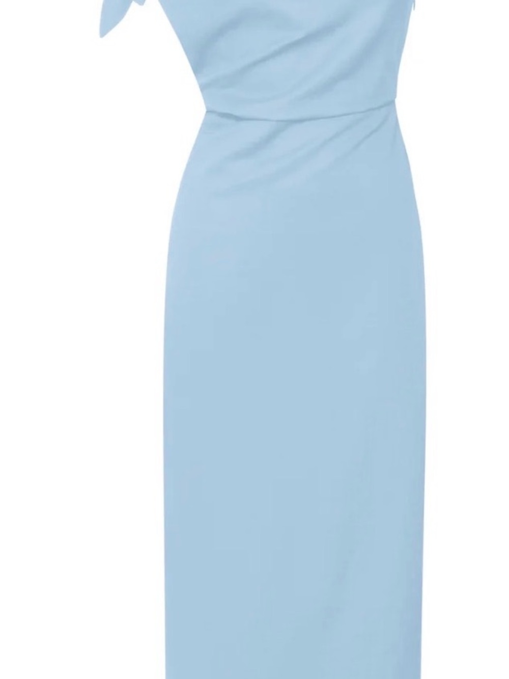 CINCINNATI MIDI DRESS
Off The Shoulder Side Split Column Linen Dress In Pale Blu